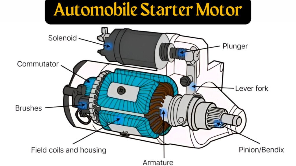 What Is A Starter Motor? Its Functions, Parts, And How It Works